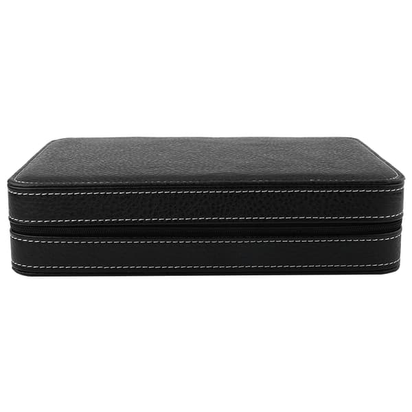 1 stk. 8 rum PU læder ur opbevaring rejse boks display etui organizer sort