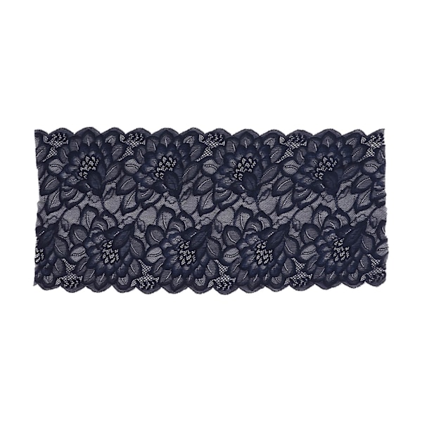 Lace Ribbon 23cm Wide Nylon High Elasticity Soft Widely Used Clothing Accessories for Shoes Hats SewingDark Blue