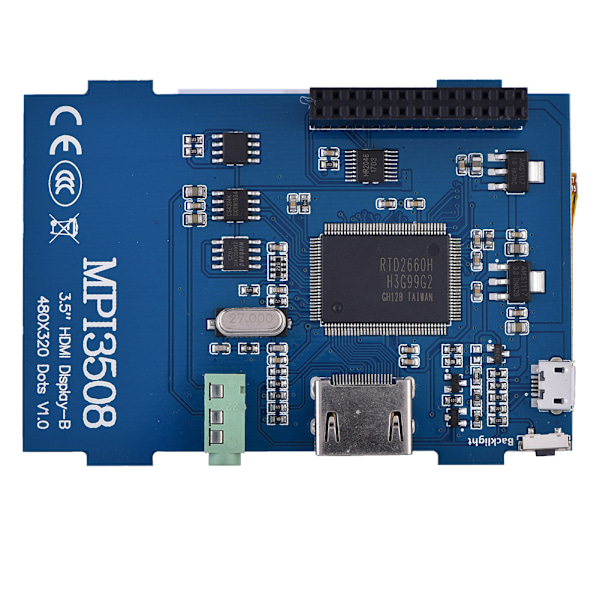 3,5 tuuman HDMI 480 * 320 LCD-kosketusnäyttö akryylikotelolla Raspberry Pi 2/3:lle
