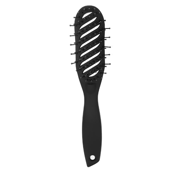 Menisk hårkam Våt och torr kam Nylon Frisör hårmassageborste Svart