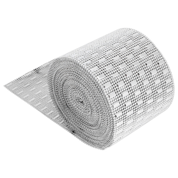 Plast Imitation Diamanter ihålig nät Rhinestones Band Wrap för bröllopsdekor DIY kläder