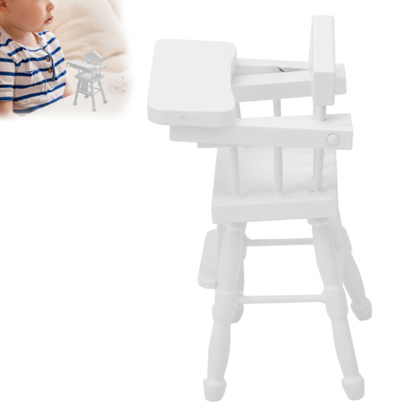 Dockhusmöbler 1:12 Miniatyrstol Modell Baby Matstolar Dekoration Hantverk Present