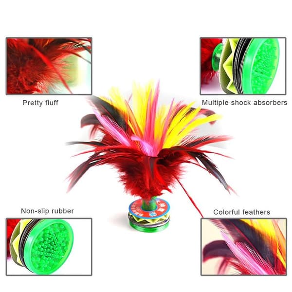 2-pack Kick Shuttlecock Färgglada Kinesiska Jianzi Kick Shuttlecocks för barn och vuxna 0.1