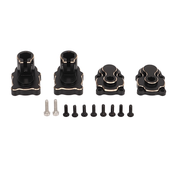 Messinkinen portaaliakseli, korkeakiiltoinen, tarkka, kompakti, musta, sopii 1/24 FMS FCX24 -kauko-ohjattavaan autoon