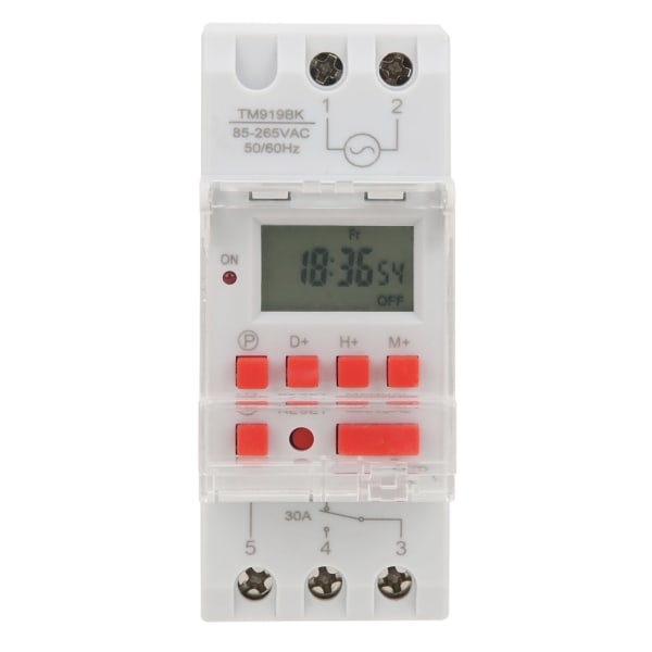 TM919BK 85~265V AC 30A LCD 7-dagars programmerbar digital timerbrytare-1 st