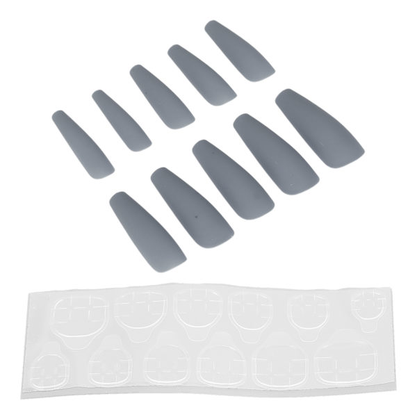10 stk tryk på negle Kiste falske negle tips Ekstra lang kiste blank falske kunstige negle Manicure dekoration til kvinderN5355-05