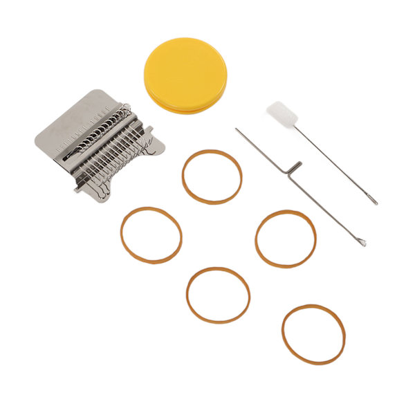 Trädarning Mini Loom Maskin DIY Sömnad Snabbt Darning Loom med Gummiband Virkning Darning Maskin för Kläder 14 Stift
