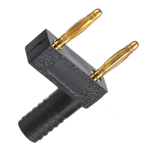 10 STK U52 2 mm Bananstik Dobbeltrækket kortslutningsstik DIY-kabelstik 10 mm Mellemrum Sort