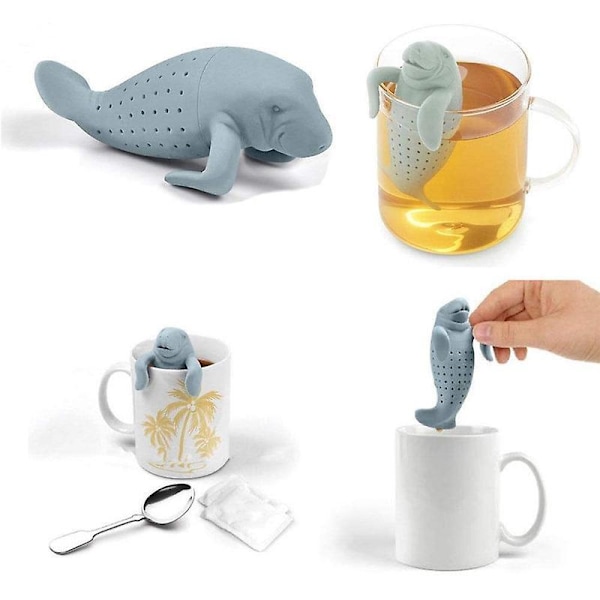 Manatee Silikon Te-Infuser Sød Løsblad Te-Brygger Perfekt Gave til Te-Entusiaster