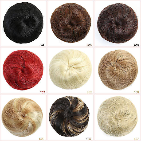 Syntetiskt Hår Chignon för Kvinnor - Rak Donut Chignon Hårfäste, Spets Falsk Ballet Chignon, Elegant Dam Peruk