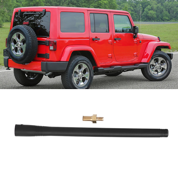 7,5 tommers svart radioantenne modifisert passer til Jeep Wrangler 2007-2017