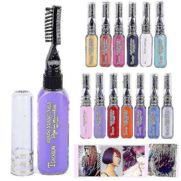 Hårkritor - Giftfri engångshårfärg Mascara i 12 färger6