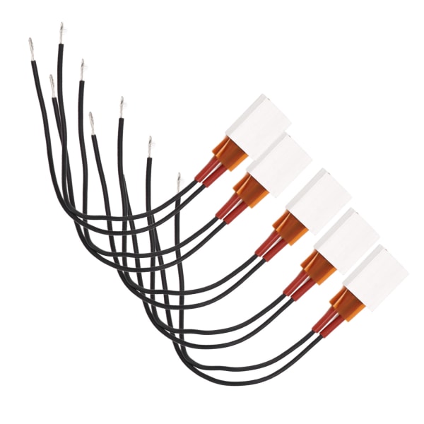 5 st PTC värmeplatta Keramisk termostatisk aluminium PTC värmeelement 70℃ svart kabel 24V