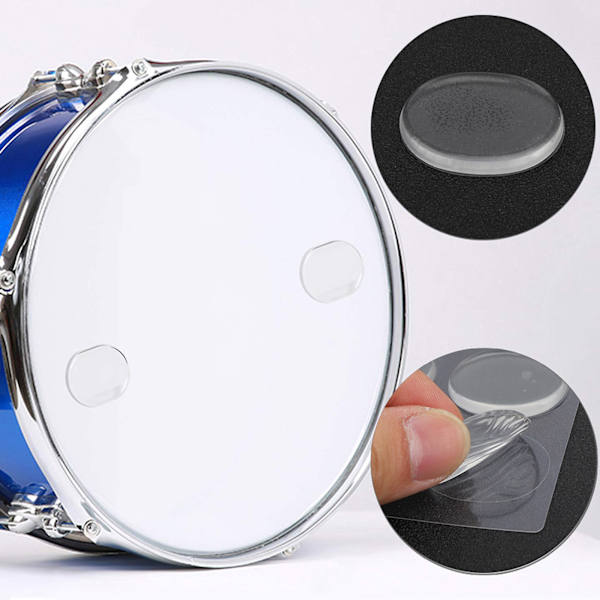 Drum Dampener Kit - 4 silikonkuddar för instrumentkontroll och ljuddämpning