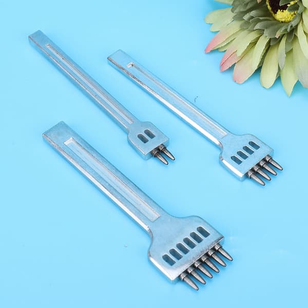 3 stk. piggmeisel lær HCS 4 mm avstandssøm stanseverktøy 2+4+6 piggmeisel (4 mm (2+4+6))