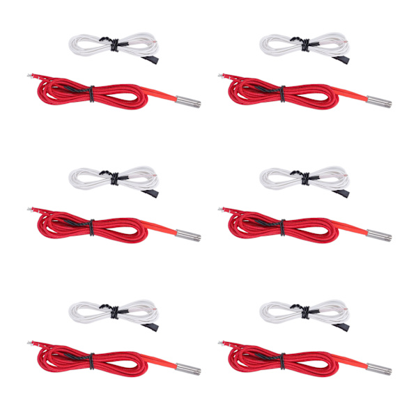 3D-printer Hotend Kit Tilbehør 6stk 12V 40W Varmerør og 6stk Termistor