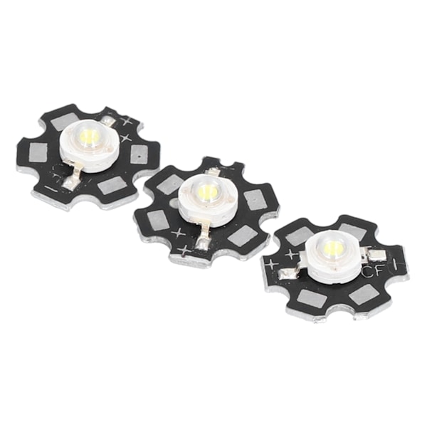10 STK 1W LED Chip Highlight DIY Light Beads med aluminium base 6500k 90lm 20mm hvidt lys