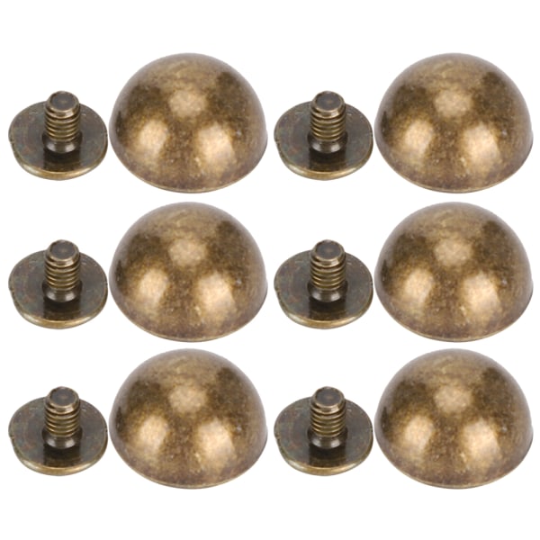 30 sarjaa ruuveilla sieni-niittejä pronssinväriset kupunapit nahkakoristeluun 12mm