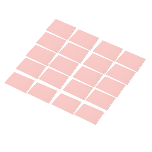 20 stk A5 15 hull tverrgående PP løsarkomslag avtakbar vanntett komfortabel håndfølelse for kontor Blush Pink
