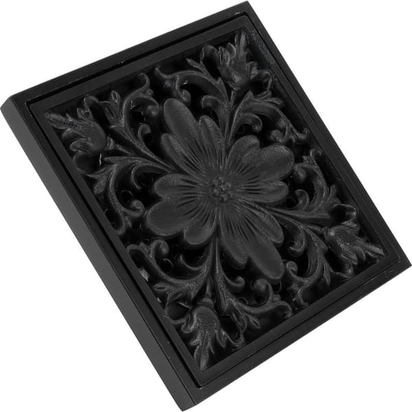 10x10 cm Sort Kobber Gulvafløb, Lugtfrit til Badeværelse, Hotel, Hjem