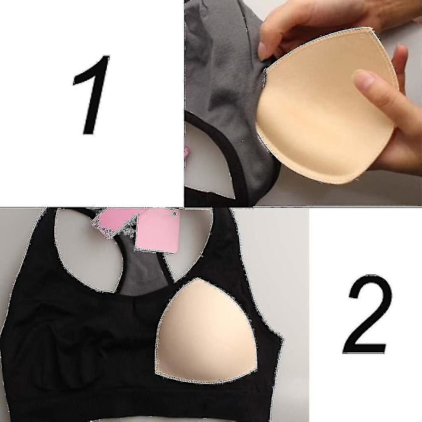 Bra Pads Inserts 5 Par Air Cotton Foam Sponge Andas (3 Färger C/D/E Cup)