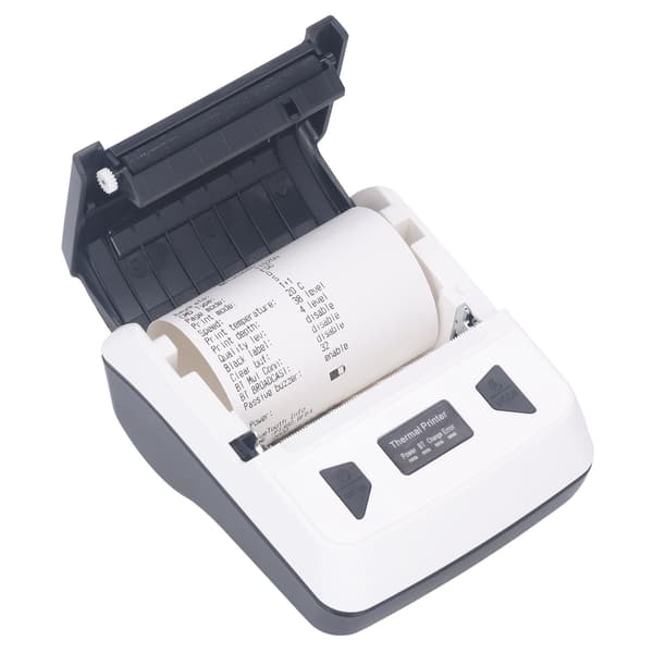 Termisk printer Bluetooth bærbar mini kvitteringsbillet regning POS-udskrivningsmaskine hvid 80 mm til WindowsXP