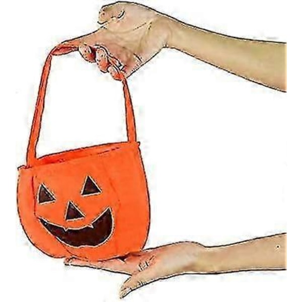 2 st Halloween Godisväska Pumpa Godiskorg, Bus eller Godis Väska Barn Förvaringsväska
