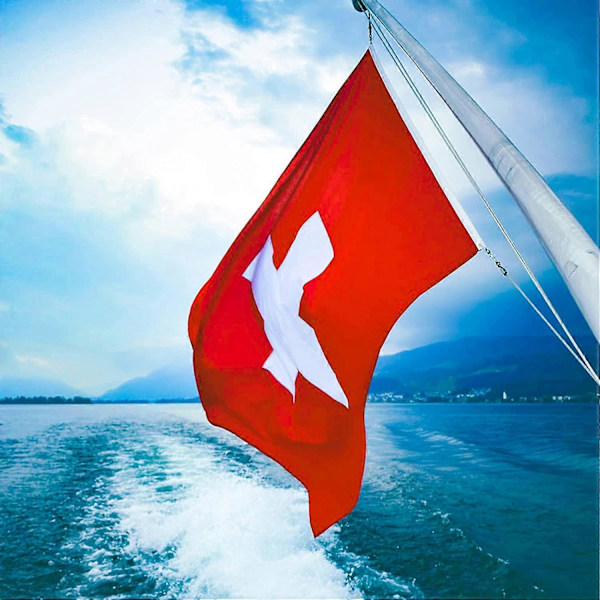 2 st Schweiz Flagga 3x5 Fot 2022 VM Dekorationer