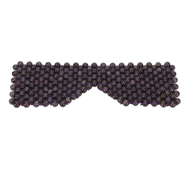 Øjenmaske Bærbar Hævelse Træthed Linderung Jadestone Køling Øjenplaster Blindfold til Mørke Ringe Lilla