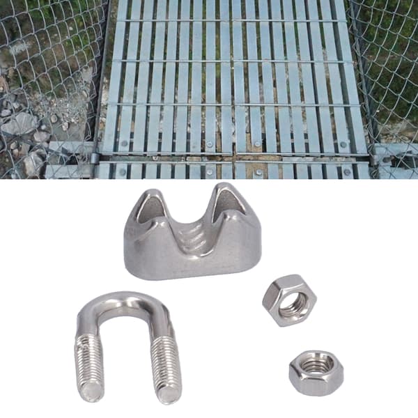20 stk. rustfri stål wire reb klemme hardware rigging kabel clips lås fastgørelsesanordninger M3 (3 mm)