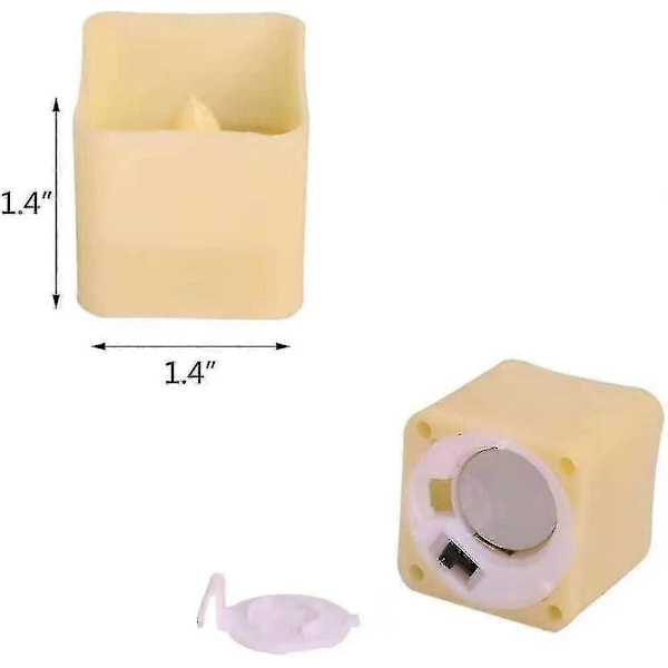 Th LED Flameless Ljus Batteridrivna Flimrande Värmeljus 12st