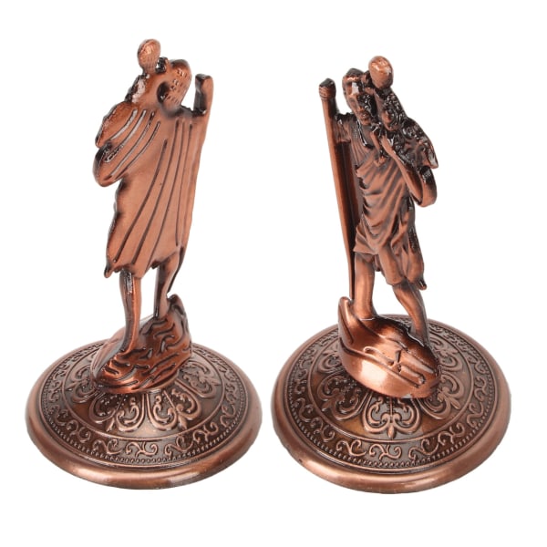 Jesus Staty Ornament Legering Kristna Ornament Jesus Christ Figurine Ornament för Hem Bil Kontor Dekoration Brons
