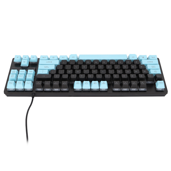 Mekanisk tangentbord Känslig utlösning Lätt bärbar Tvåfärgad sömnad PC-tangentbord för stationär bärbar dator Svart blå