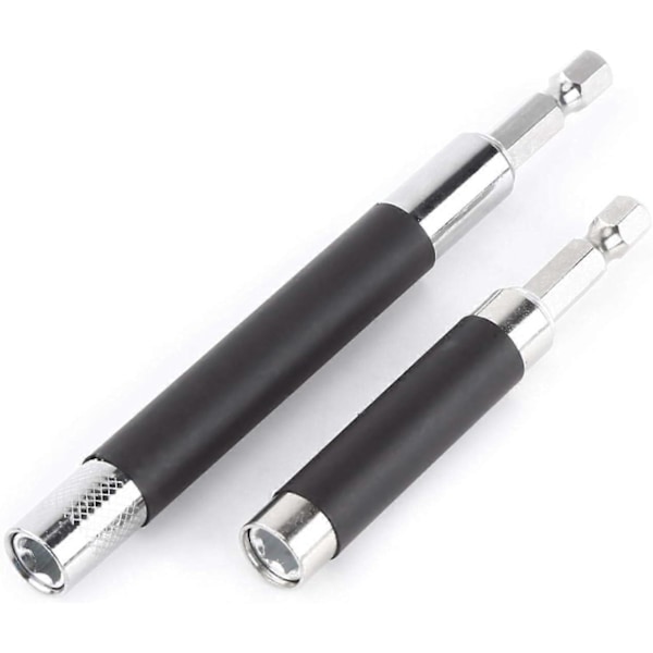 Bitshållare - 2 Stycken 1/4 tum Magnetisk Utdragbar Sexkantsskaft Hylsa Elektrisk Skruvmejsel Bitshållare