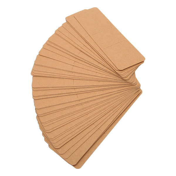 50 st Kraft bokmärkesfodral DIY Handcraft 5,9x1,8 tum bokmärkeshållare pennfodral för display smycken virkning brun
