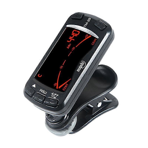 Tm-25 Clip-On Elektrisk Stemmer & Metronom Guitar Kromatisk