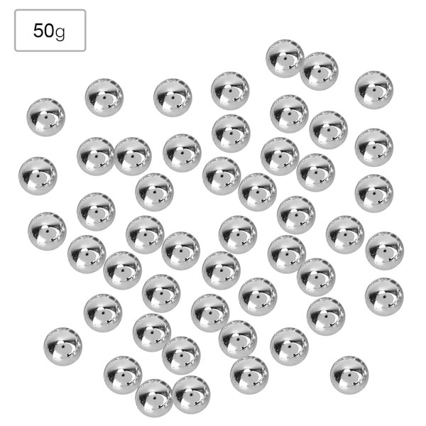 50g/påse Plätering ABS-pärlor Färgglada DIY-smycken Klädertillbehör Bröllopsdekor 10MM Silver