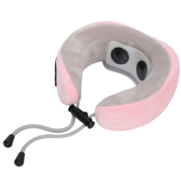 Elektrisk nackmassager U-formad kudde axel cervikal ryggkotor lindra trötthet massagerRosa 2#