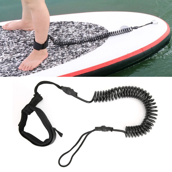 TPU svart elastisk vattensportfotsrep Surfing Paddle Board Ankelfjäder dragband