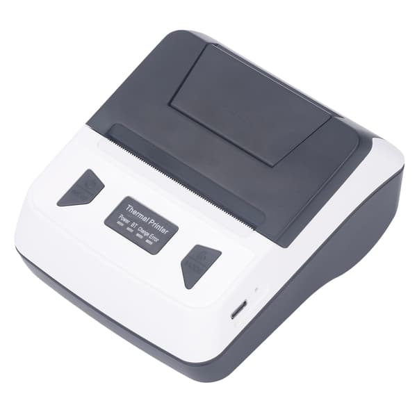 Termisk printer Bluetooth bærbar mini kvitteringsbillet regning POS-udskrivningsmaskine hvid 80 mm til WindowsXP