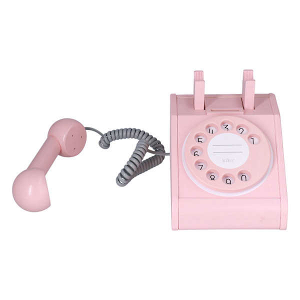 Børns simuleringstelefonlegetøj Retro interaktivt fastnettelefonlegetøjPink