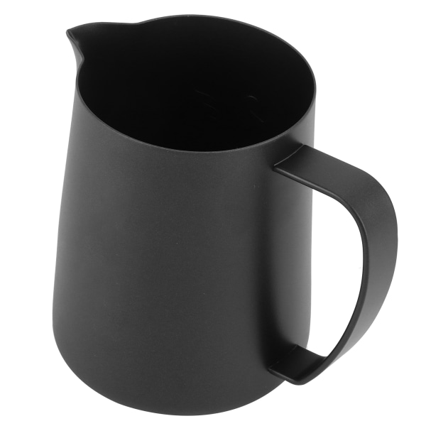 Kaffe Latte kopp Svart Matt 304 rustfritt stål Melkeskummende kopp Kaffe KunsttilbehørSvanemønster 400 ml