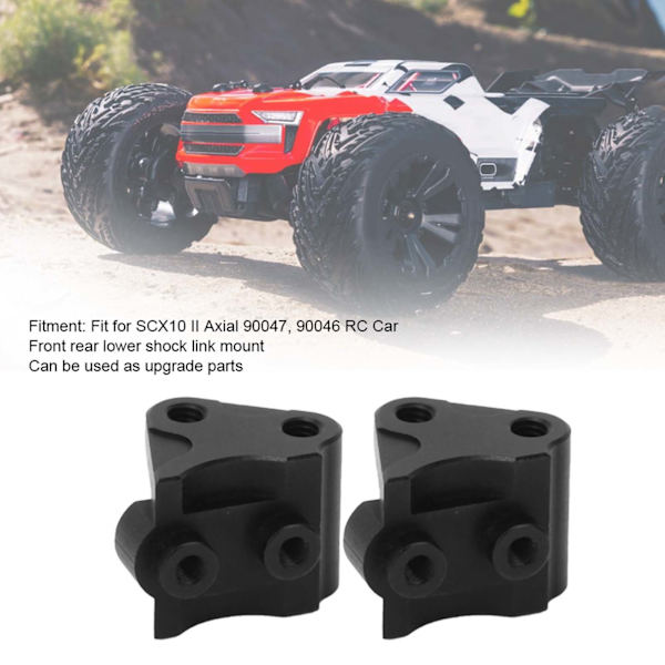 2 stk. Forreste Bageste Nedre Støddæmperforbindelse Link Mount Passer til SCX10-II AXIAL RC Bil Sort