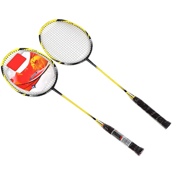 1 par badmintonracketar i aluminiumlegering med hög hållfasthet och bärväska