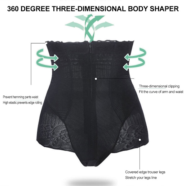 Dragkedja med hög midja efter förlossningen Andas Bodybuilding Shaping Byxor Body Shaper Butt Lifter Slimming PantyXL