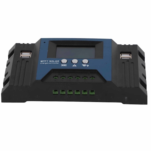 12V 24V Solcellsladdningsregulator 4 USB-portar 5V 2.5A Parameter Justerbar LCD-display för Hem RV Båt 60A
