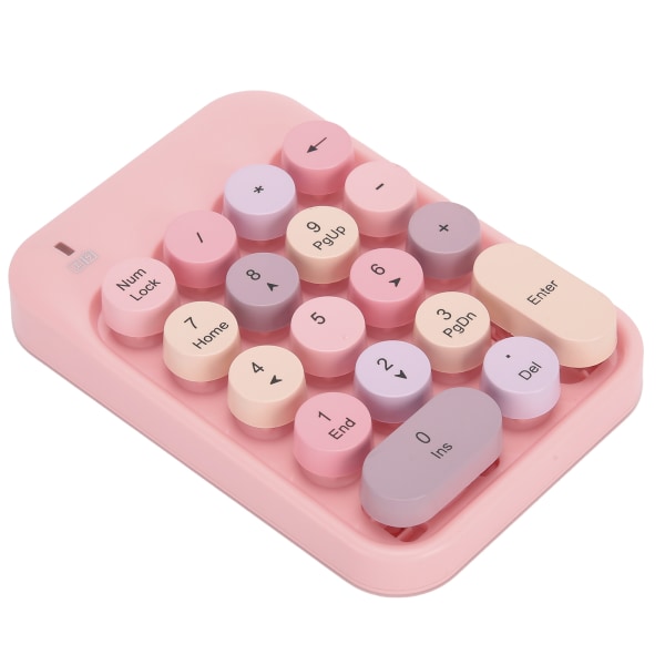 AJAZZ trådløst numerisk tastatur Chocolate Keycap for Game Direct Switching AK18 2.4GPink