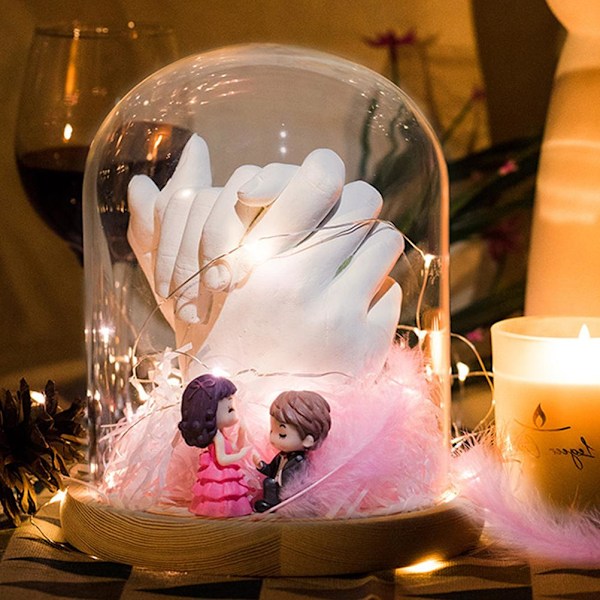 Håndstøbekit 3D DIY Fodform Kits Hånd Keepsake Memory Kit Støbepulver til voksne par baby