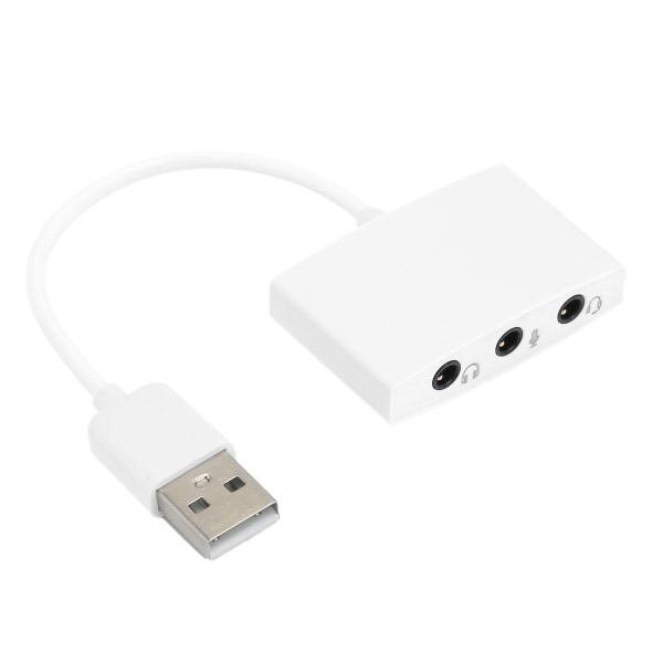 USB ljudkort Stark kompatibilitet Uppnå bättre ljudkvalitet Externt stereoljudkort för stationär bärbar dator