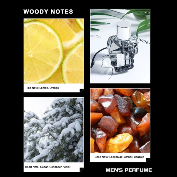 Woody Aroma Parfym Män Elegant Uppfriskande Långvarig Lätt Doft Födelsedagspresent för dejting 30 ml